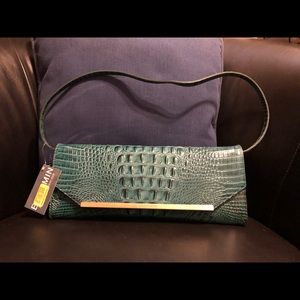 Brahmin Peacock Clutch/Shoulder Alexis Meborne NWT